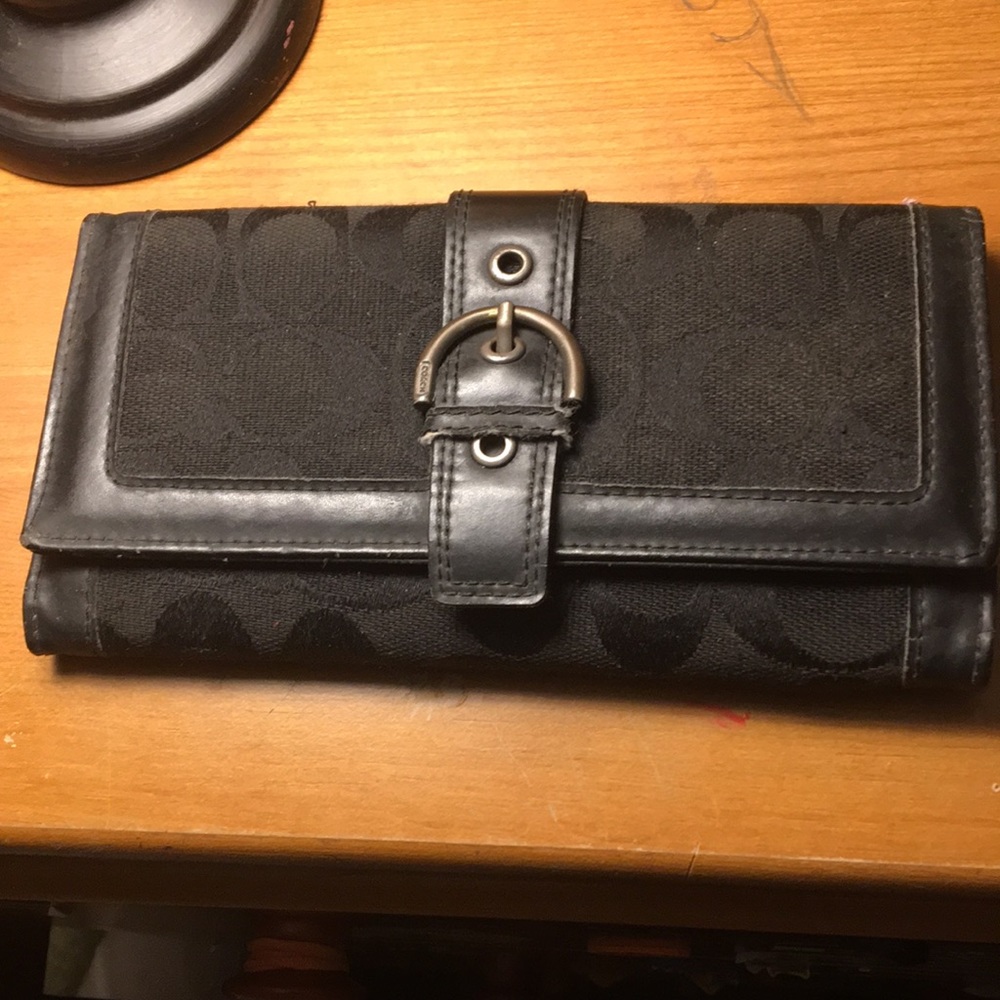 Black Coach clutch wallet